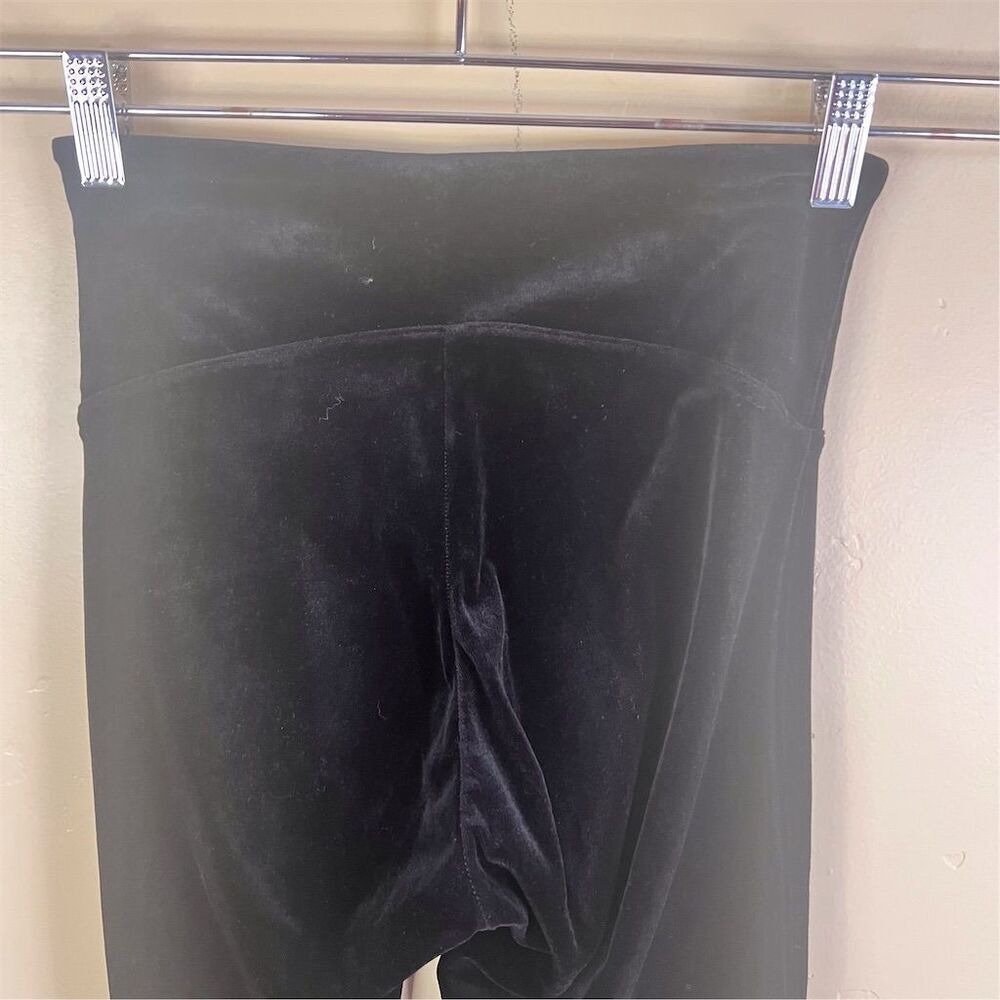 Spanx Womens High-Waisted Seamless Velvet Velour Ankle Leggings Black Size Small - Picture 8 of 8